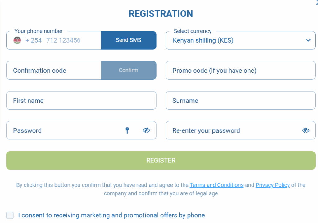 1xbet registration
