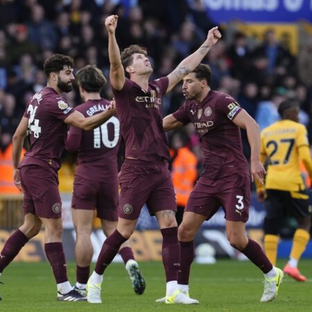 Wolves 1-2 Man City: Stones’ late header wins it for Guardiola’s men